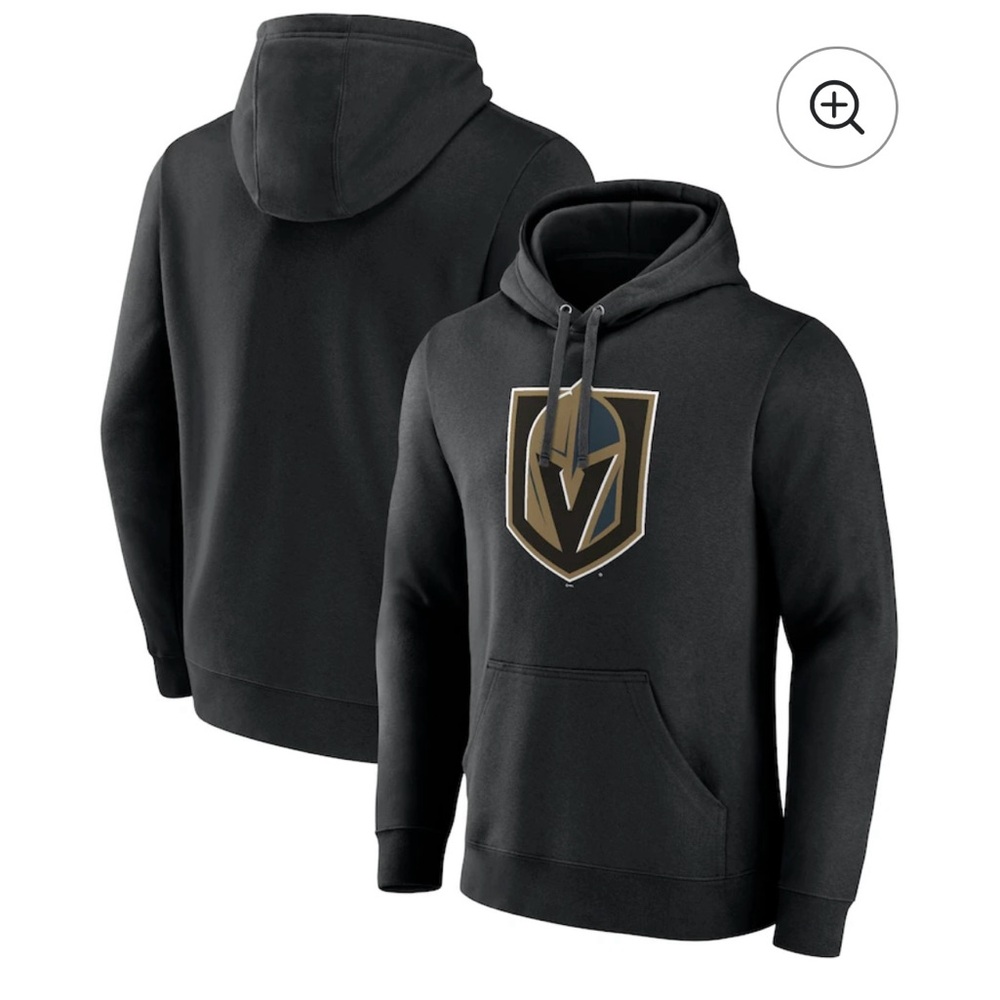 Adidas Men's Vegas Golden Knights Black Primary Team
Logo Pullover Hoodie